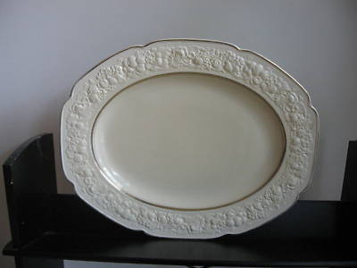 VINTAGE CROWN DUCAL FLORENTINE BIG SERVING PLATTER Antique Price