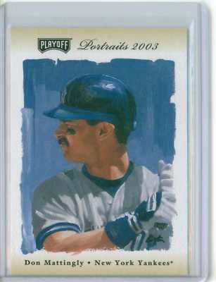 DON MATTINGLY 2003 PLAYOFF PORTRAITS BEIGE 51 250 Antique Price