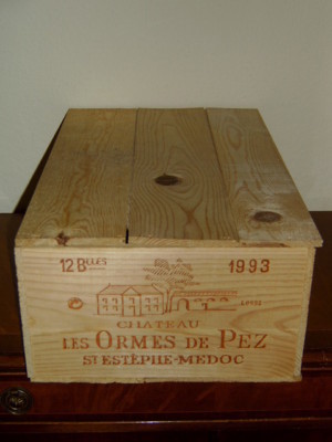 Weinkiste Aus Holz Gross Chateau Les Ormes De Pez Antique Price