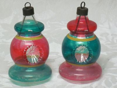 Vintage Unsilvered Glass Lantern Christmas Ornaments Antique Price