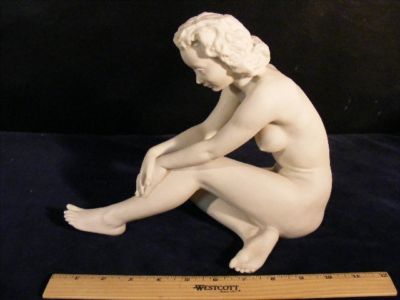 Large Hutschenreuther Figurine Art Deco Nude Werner Antique