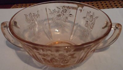 Sharon Cabbage Rose Depression Glass Cream Soup Bowl Antique Price