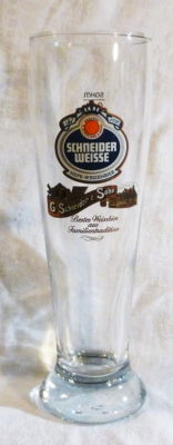 Schneider Weisse Hefe Weizenbier L Tall Pilsner Beer Glasses