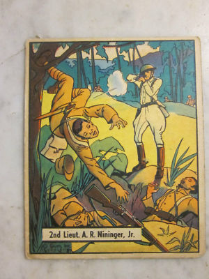 Vintage WAR GUM 1942 Card 43 2nd Lt A R Nininger Gum Inc WW2 Uncle