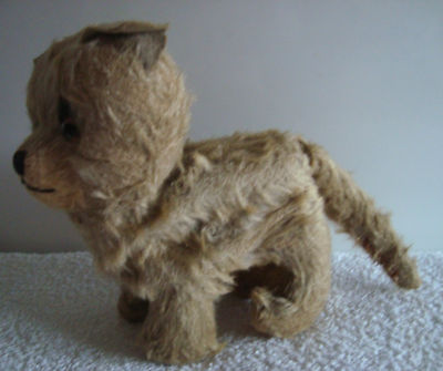 Vintage Old Wood Wool Stuffed Mohair Chiltern Cat Teddy Bear C 1940s