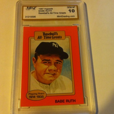 Babe Ruth Graded Gem Mint Hygrade Antique Price Guide