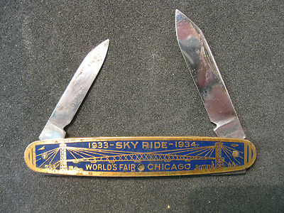 Vintage Original 1933 34 World S Fair Chicago Double Blade Pocket