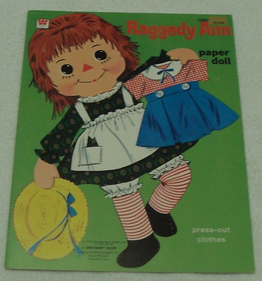 1970 Raggedy Ann Uncut Vintage Paper Doll Book Antique Price Guide