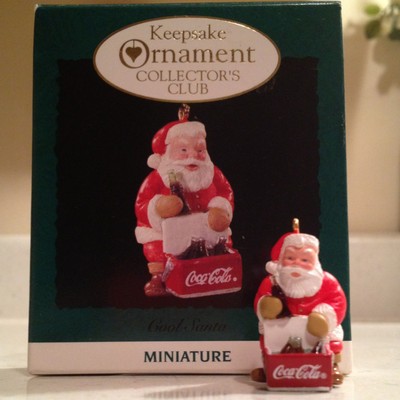 Coca Cola Hallmark Keepsake Miniature Ornament Cool Santa