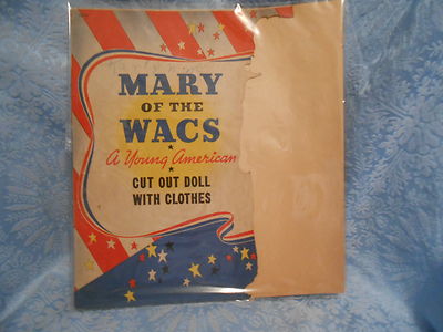 Vintage Set Of Paper Dolls Mary Of The Wacs 1943 Whitman Pub