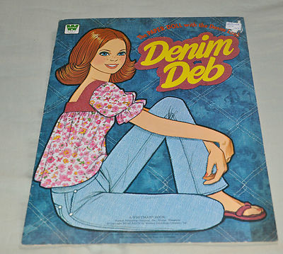 Denim Deb Paper Doll Book By Whitman Vintage Uncut Unused 70 S