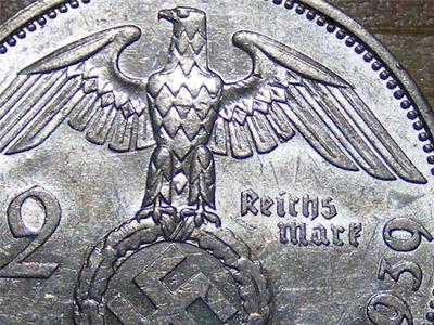 Rare Old Wwii Antique Germany A Silver Rd Reich Ss Nazi Eagle