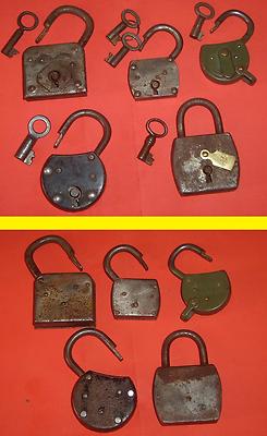 LOT DE 5 ANCIENS CADENAS AVEC CLEF Antique Price Guide Details Page