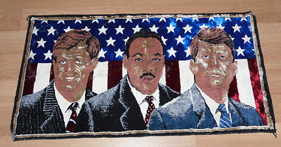 John F Kennedy Martin Luther King Robert Kennedy Tapestry Velvet Wall