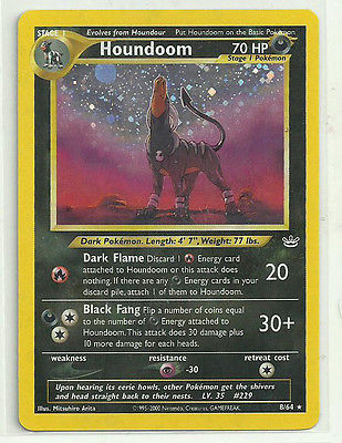 Pokemon Card Houndoom 8 64 Holo Neo Revelations Near Mint