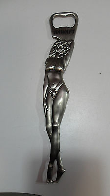 Hawaii Souvenir Metal Bottle Opener Sexy Lady Woman In Bikini