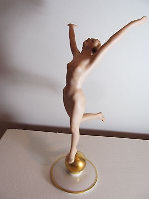 Hutschenreuther Porcelain Figurine Statue Of Nude Woman By Tutter