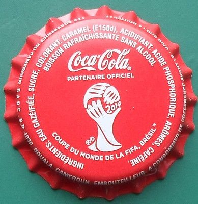 RARE CAMEROUN COCA COLA WM 2014 AFRICA Crown Bottle Cap Chapas