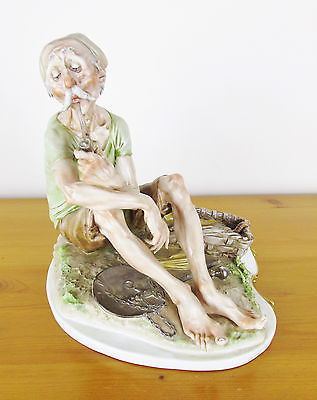 RARE CAPODIMONTE FIGURE OF FISHERMAN BY GIUSEPPE CAPPE Antique Price