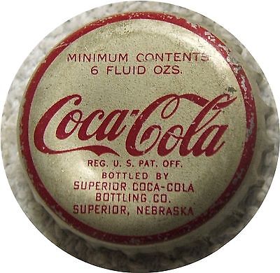 Coca Cola Cork Lined Bottle Cap S Era Superior Nebraska