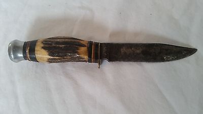 Antique Rare E C Solingen Germany 58X Stag Handle Hunting Knife