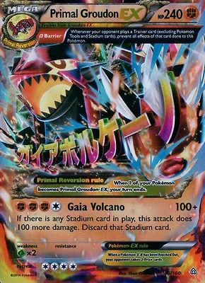 POKEMON PRIMAL GROUDON EX 86 160 HOLOGRAPHIC CARD XY PRIMAL CLASH