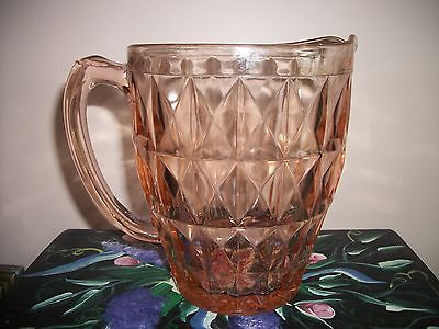 Jeanette Glass Pink Pitcher Windsor Pattern Depression Antique Price