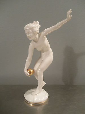 Art Deco Hutschenreuther Porcelain Nude Figurine Karl Tutter Antique