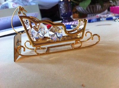 Beautiful Christmas KG C Crystal Temptation Swarovski Santa S Sleigh