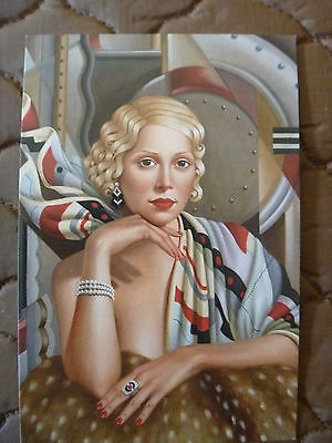 Postcard La Femme En Soie Art Deco Sexy Blonde Woman In Silk