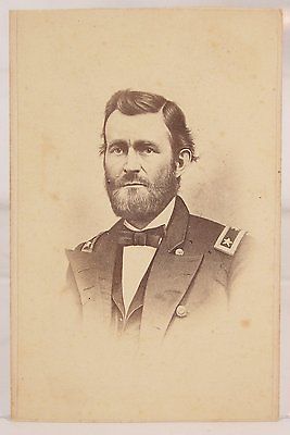 1860 S CIVIL WAR CDV PHOTOGRAPH OF UNION ARMY GENERAL ULYSSES S GRANT