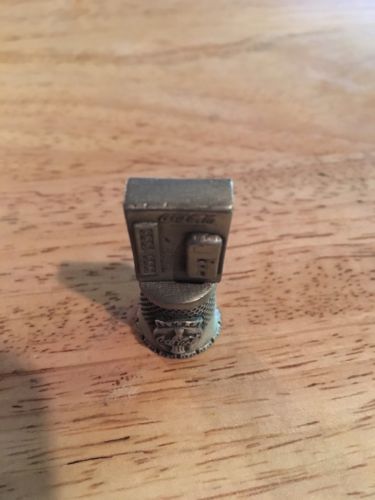 1997 Pewter Coca Cola Thimble With Coke Machine Antique Price Guide