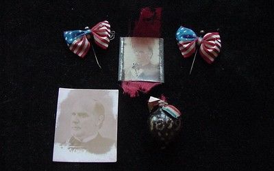 Vintage William Jennings Bryan Political Campaign Photo Ribbon Badge