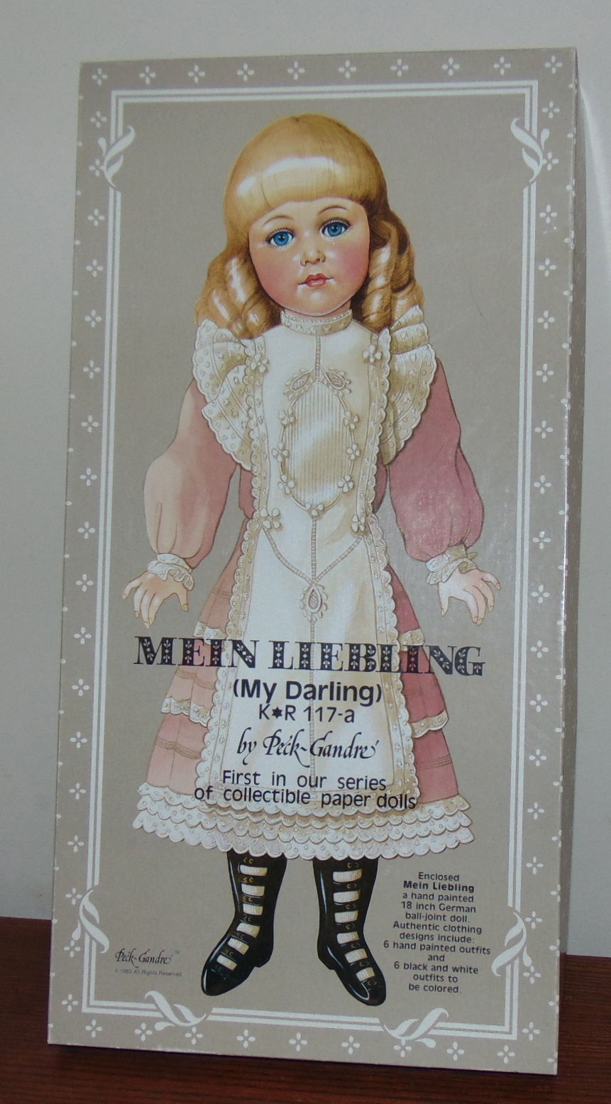 VINTAGE 1983 PECK GANDRE MEIN LIEBLING BOX SET K R 117 A PAPER DOLL