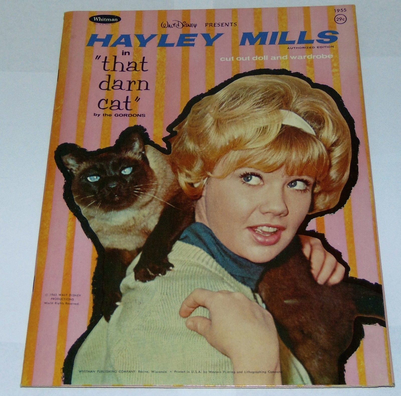 Vintage Walt Disney S Hayley Mills In That Darn Cat Paper Doll