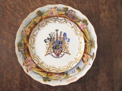 19thC ITALIAN GINORI DOCCIA CAPODIMONTE PORCELAIN RELIEF ARMORIAL