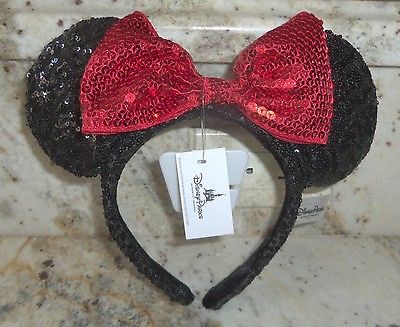 20 NEW DISNEY PARKS AUTHENTIC MINNIE MOUSE SEQUINS EARS BOW HEADBAND