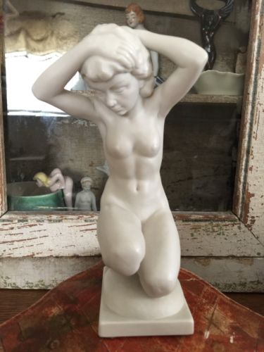 Vintage K Tutter Hutschenreuther Selb Germany Art Deco Nude After The