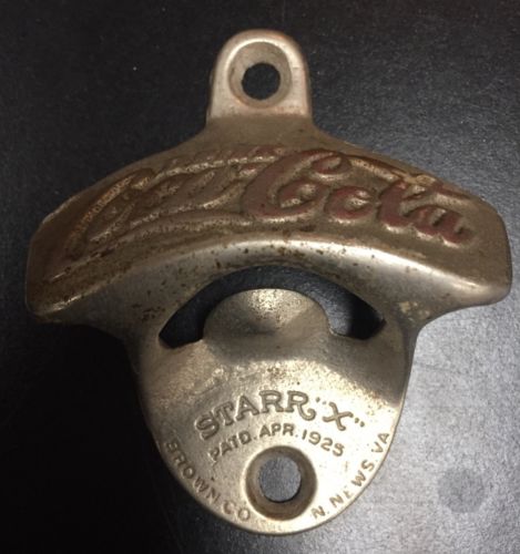 VINTAGE STARR X DRINK COCA COLA COKE 5 WALL MOUNT BOTTLE OPENER MADE