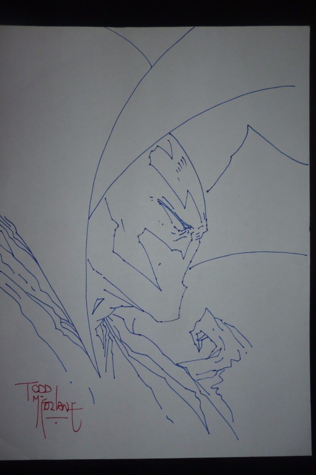 Todd McFarlane Original Comic Art Spawn Superman Sketch Drawing Art On