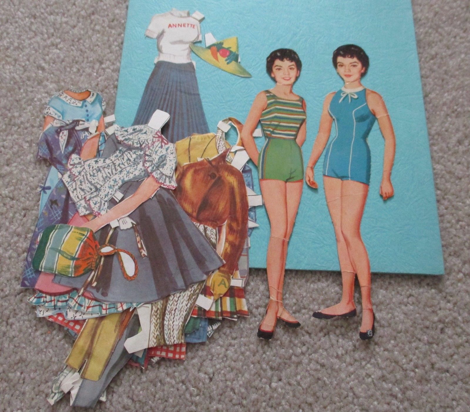 Walt Disney S Mouseketeer Annette Paper Dolls Whitman Cut