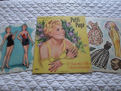 Vintage Original Patti Page Paper Doll Book Uncut Antique