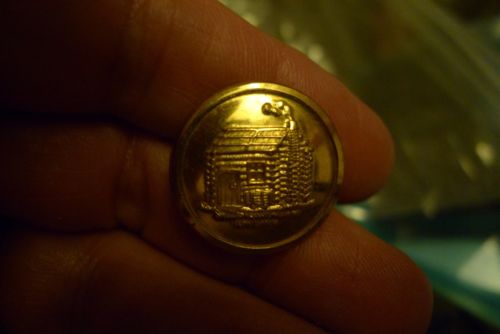 William Henry Harrison Log Cabin Campaign Coat Button Presidential Log