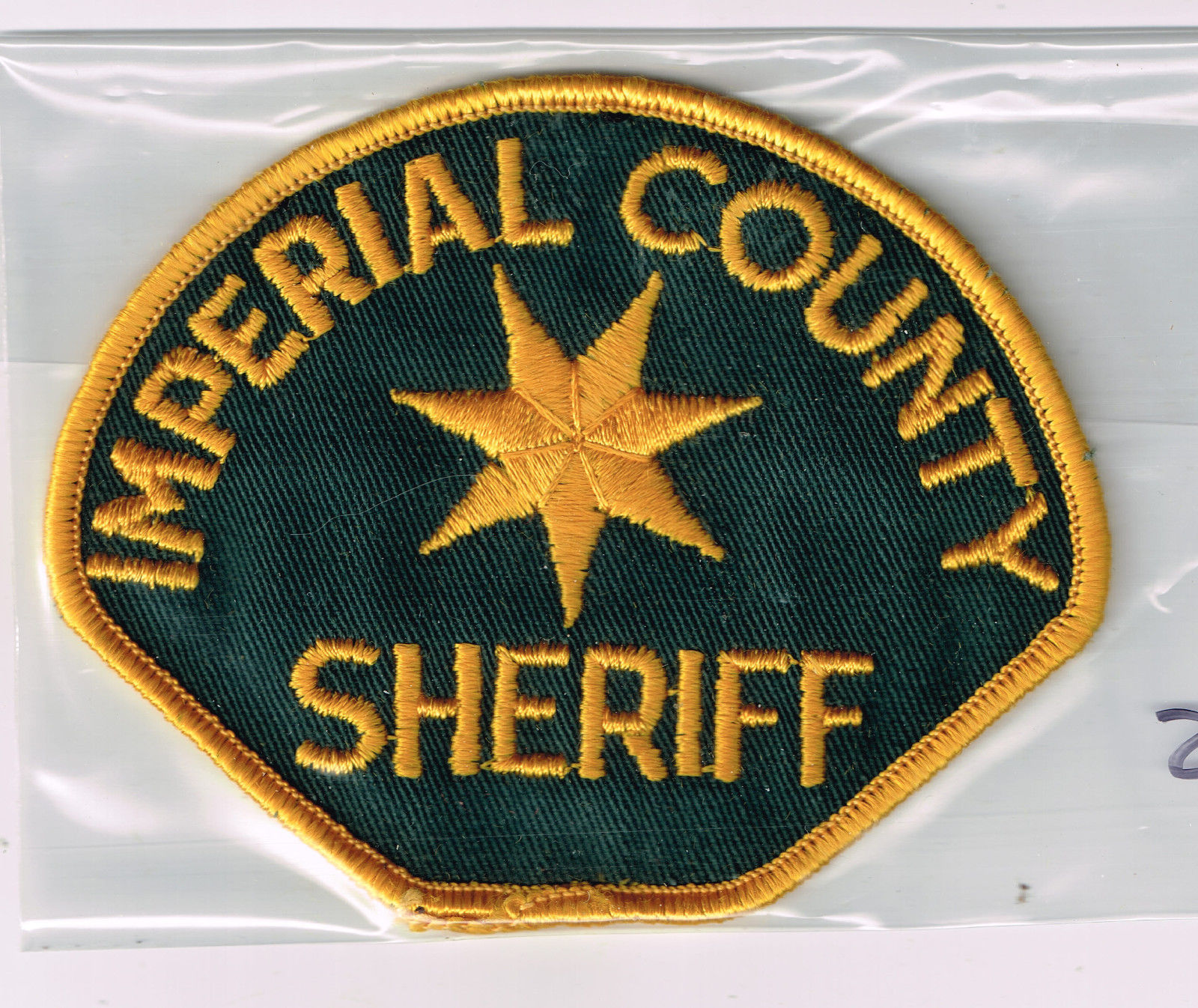 California - Imperial County Sheriff - OD Green Background -- Antique