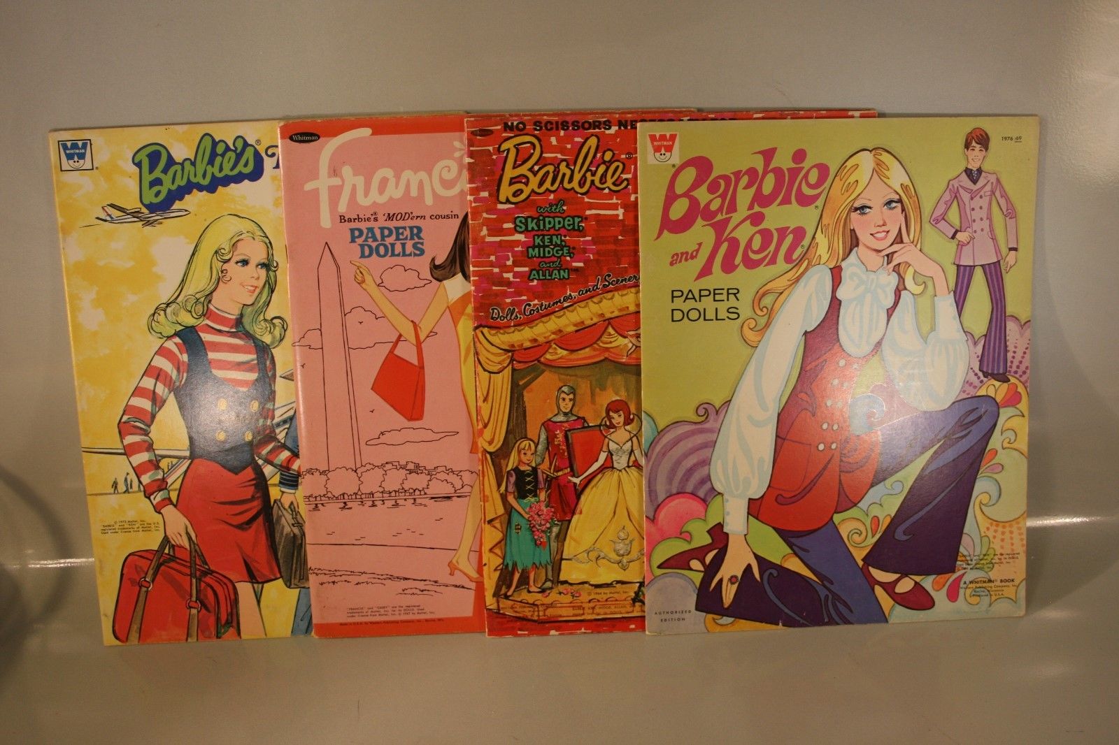 Barbie Casey Francie Ken Paper Doll Books Whitman Group Of Vintage