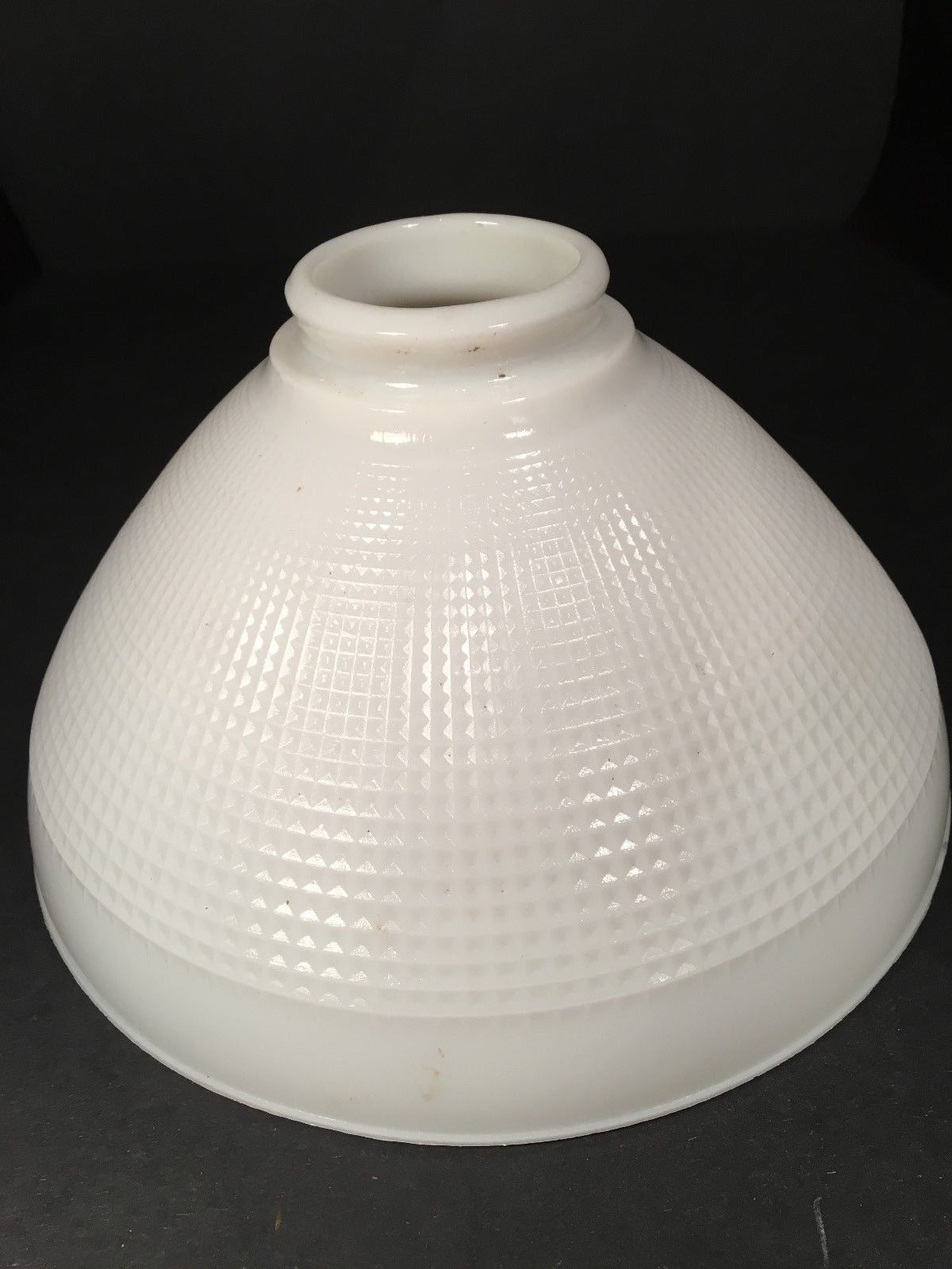 Corning White Milk Glass Waffle Torchiere Light Shade Diffuser My Xxx