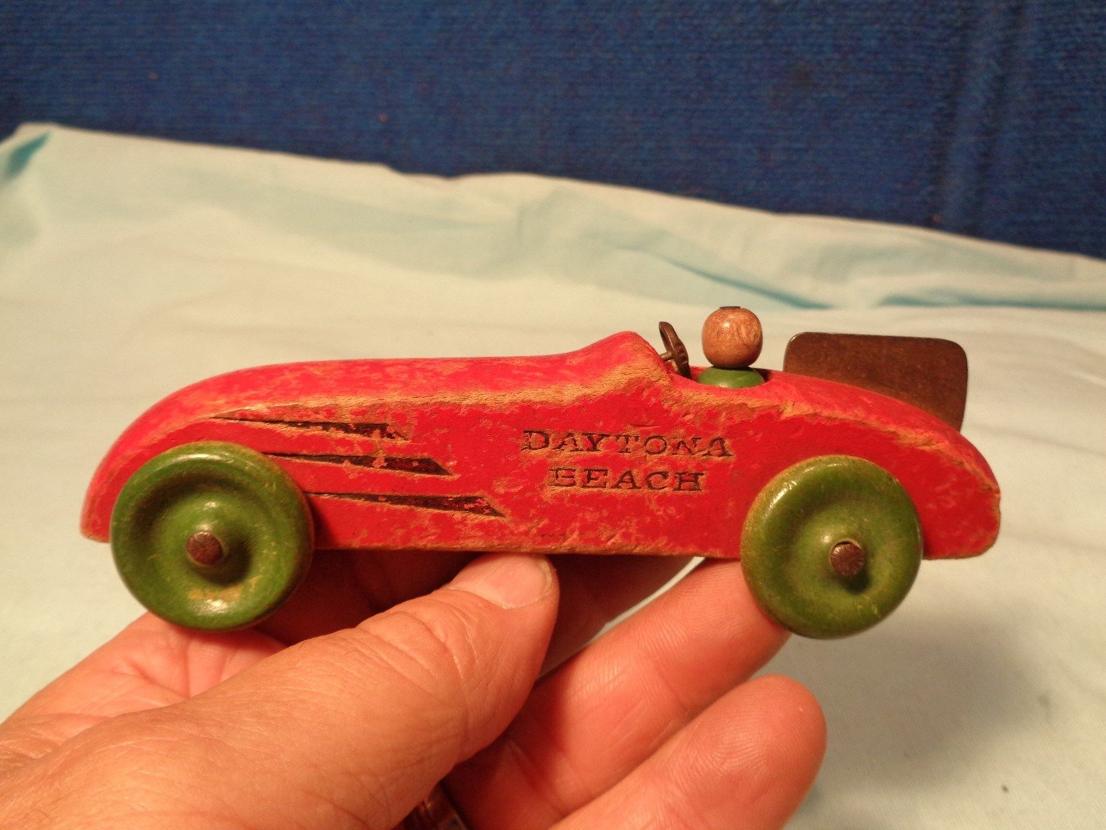 ANTIQUE WOOD TOY CAR **DAYTONA BEACH RACE CAR** -- Antique Price Guide