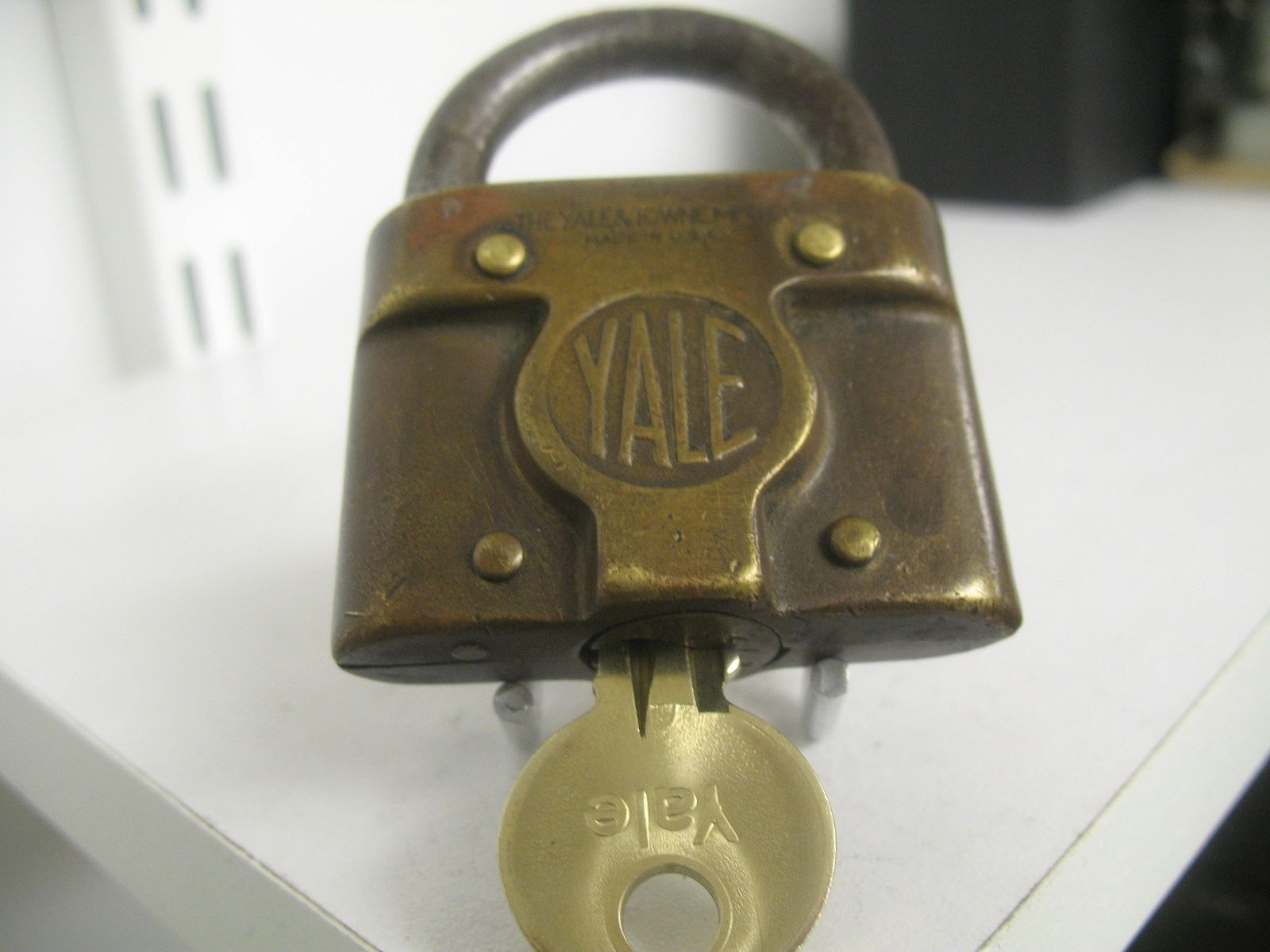 YALE PADLOCK / yale lock / yale & town / vintage lock / old lock / old