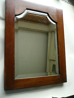 Rare Vintage Art Deco Mahogany Bevel Edged Mirror Antique Price