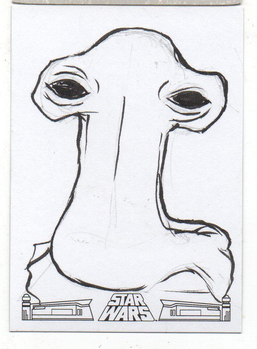 2017 Topps Star Wars 40th Momaw Nadon Hand Drawn Sketch Card Artist